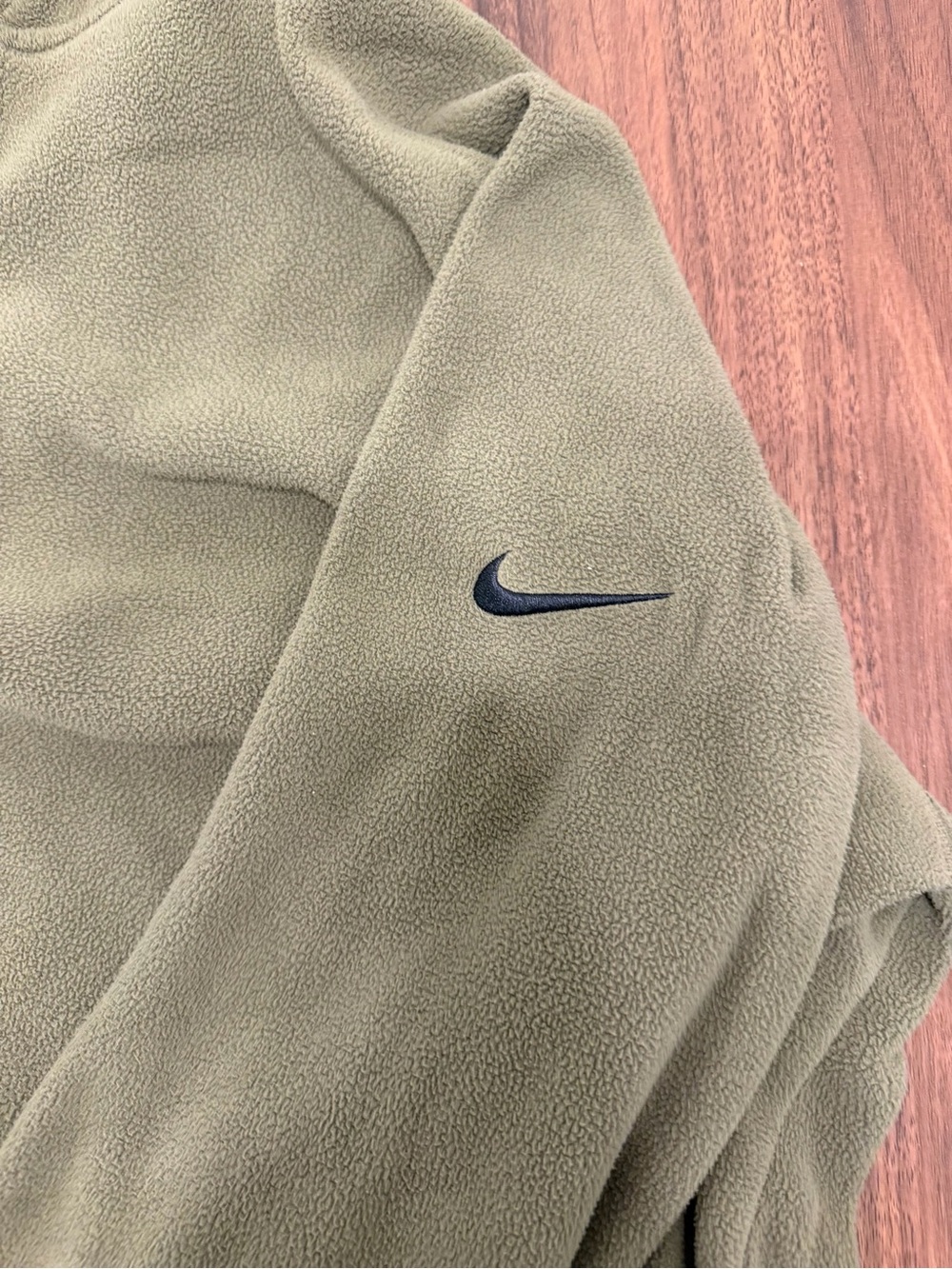 Nike Olive Green Quarter-Zip Fleece Pullover - Picture 11 of 11